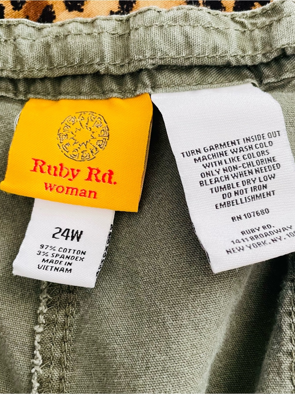 Ruby Rd. Olive Green Drawstring Capris - Picture 8 of 8